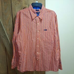 A Chaps mens long sleeve button-down shirt in a size large. Pre-loved